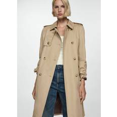 Mango Classic trench coat with belt beige Woman Beige