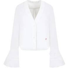Palm Angels Blusar Palm Angels Blouses, Female, White, Stylish Women`s Blouse for Any Occasion