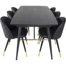 Venture Home Gold Matgrupp Förlängningsbar 180-220 cm Svart Matbord