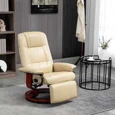 Homcom Fåtöljer Homcom Relax Stol Med Liggfunktion 360° Bas Läder Brun Fåtölj