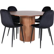 Venture Home Bianca Matgrupp 110 cm Rund med 4 Stolar Matbord