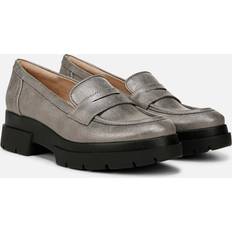 Soul Naturalizer Lug Sole Loafer Shoes Pewter Faux Leather - Slip-On