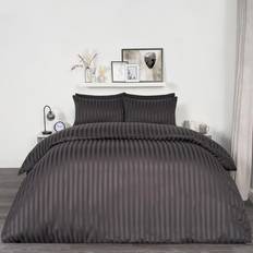 Satin Duvet Covers OHS Ultra Soft Decorative Microfibre Duvet Cover Grey (260x230cm)