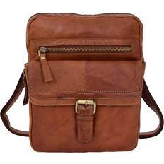Rugged Vintage Flight Cross Body Bag - Tan