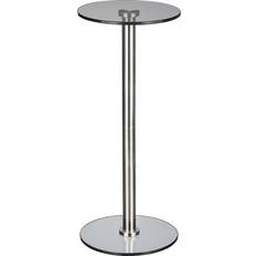 mDesign Drink Table Smoke Chrome Small Table 24.1cm