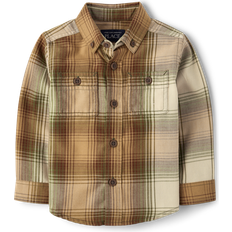 Children's Clothing The Children's Place Baby And Toddler Boys Dad And Me Flannel Button Up Shirt 18-24 Truly Olive Cotton/Polyester