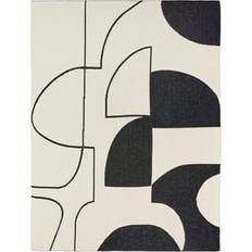 Broste Copenhagen Maren Filt Beige, Svart (180x130cm)