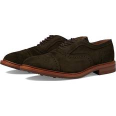 Low Shoes Allen Edmonds Strandmok Cap-toe Oxford with Dainite Rubber Sole in Hunting Green Suede, 10.5 E