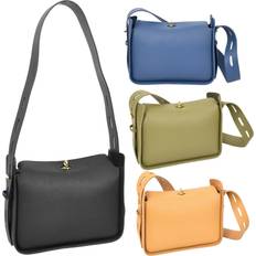 Womens real top grain leather shoulder bag casual box shape hobo handbag a060