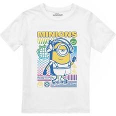 MINIONS Jungen, Shirt, Jungen Party Poster TShirt, Weiss, 128