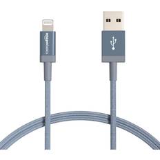 Apple ipad max Amazon Basics USB-A to Lightning Charger Cable, Nylon Braided Cord, MFi Certified for Apple iPhone 14 13 12 11 X Xs Pro, Pro Max, Plus, iPad, 0.9 m, Dark Gray