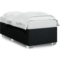 Polyester Bed Frames vidaXL Bed Frame Black Single