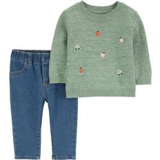 Girls Other Sets Carter's Baby Girl 2-pc. Apple Sweater & Denim Pant Set