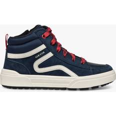 Geox Trainers Children's Shoes Geox Kids' Weemble Hi Top Trainers, Navy/Red