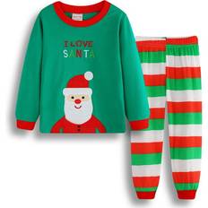 Silver Nightwear Children's Clothing Silvercell Sold by: Xurikang, SILVERCELL Kids Christmas Pajamas Cotton Toddler Girls Long Sleeve Elf Pjs Set Boys Xmas Jammies 2-7 Years