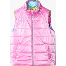 Vests Hatley Kids' Rainbow Reversible Quilted Gilet, Strawberry Moon