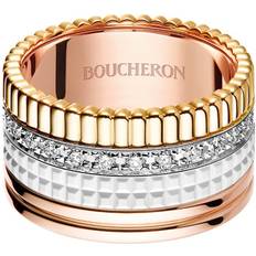 Boucheron Mixed Gold And Diamond Quatre White Ring multi