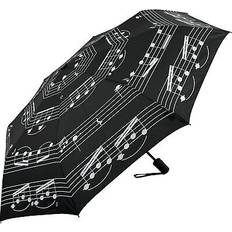 Umbrellas Soake Music notes auto open & close folding umbrella black