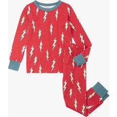 Hatley Kids' Cool Bolts Organic Cotton Blend Pyjamas, Chrysanthemum