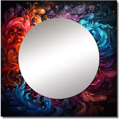 Mirrors Design Art Neon Spin II Abstract Spirals Wall Mirror