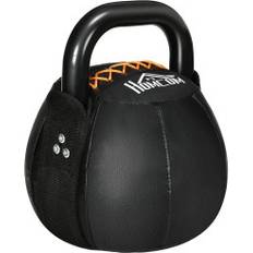 Kettlebell 12 kg Svart Konstläder Stålhandtag