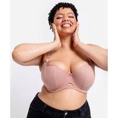 Curvy Kate Boost Me Up Padded Underwired Half Cup Balcony Bra With Sweetheart Neckline Beige, 34Dd, Women