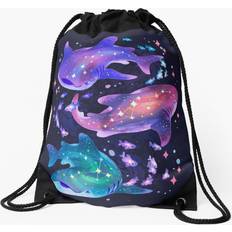 Famgem Drawstring Bag Cosmic Whale Shark Sport Gym Shoe Backpack