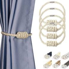 Gold Curtain Accessories Avenir Magnetic Curtain Tiebacks 2 Pack