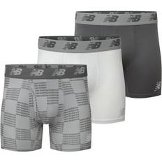 New Balance Underkläder New Balance Men's Mens Premium Boxer Brief with Fly Pack Grey Size XL