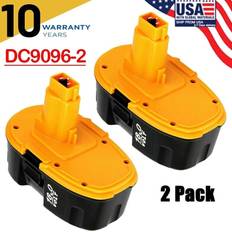 2x 4.5a replacement for dewalt 18v battery dc9096-2 dc9098 dc9099 dw9095 dw9096 Yellow