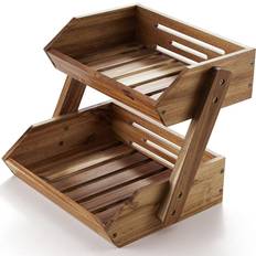 Wood Fruit Bowls 2 Tier Fruit Bowl