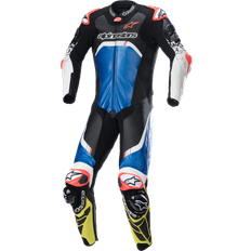 Herr Motorcykelställ Alpinestars GP Tech V4 Skinnställ Svart-Blå-Gul Fluo Herr