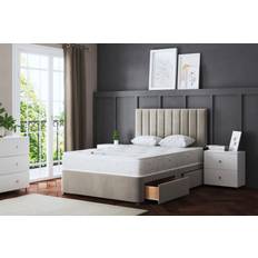 White Frame Beds DS Living Amelia Cream Frame Bed