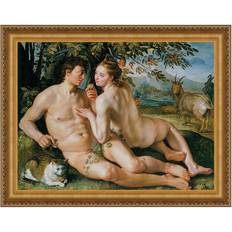 Design Toscano The Fall Of Man Canvas Replica Painting: Grande Framed Art