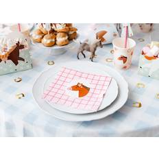 Animal Servilletas de papel PartyDeco Checked Napkin Paper 33 x 33 cm 3-Ply 12 Pieces