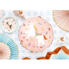 Pink Bagedekorationer PartyDeco Folieballon Hest Farverigt Mix 45 cm