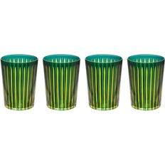 L'Objet Prism Highball Emerald/Chartreuse Drinking Glass 50.3cl 4pcs