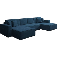 Ecksofas - Leder Unique Home Furniture LTD Living area GM-MET Dark Blue Sofa 392cm