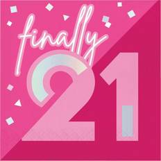 Creative Converting Paper Napkins Finally 21 Hot Pink 48-pack