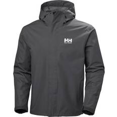 Grigio - Uomo Abbigliamento per la pioggia Helly Hansen Men's Seven J Rain Jacket - Charcoal