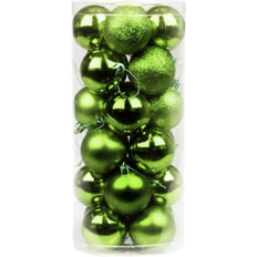 Balls Glittering Shatterproof FruitGreen Christmas Tree Ornament 4cm 24pcs