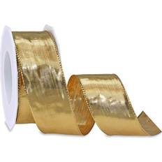 Valentines Day Wrapping Paper & Gift Wrapping Supplies PRÄSENT Gift Wrap Ribbons Devon Shiny with Wire Edge Gold