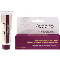 Body Lotions Aveeno Active Naturals 1% Hydrocortisone Anti-Itch Cream 28g