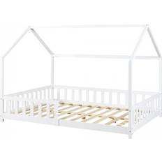 Kinder bett [en.casa] Hesel House Bed with Fall Protection 126x205cm