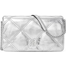 Bags Tory Burch Kira Diamond Wallet On Chain Leather Silver