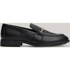 Tommy Hilfiger Lågskor Tommy Hilfiger Chain Detail Leather Loafers BLACK