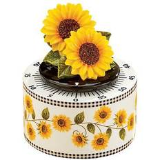 Multicolored Kitchen Timers Winston Brands Charming hand-painted sunflower gingham Kitchen Timer