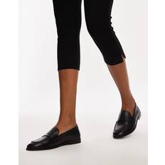 Topshop Carrie Sorte loafers læder-Black