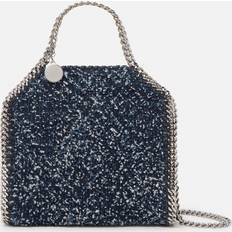 Brass Handbags Stella McCartney Falabella Tiny Bouclé Tote Bag, Woman, Speckled blue U