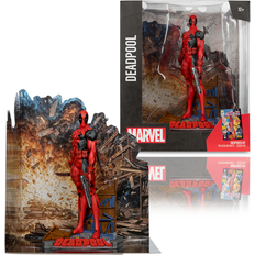 Marvel McFarlane Toys Deadpool 1:10th Scale Posed Figure with Scene The New Mutants #98